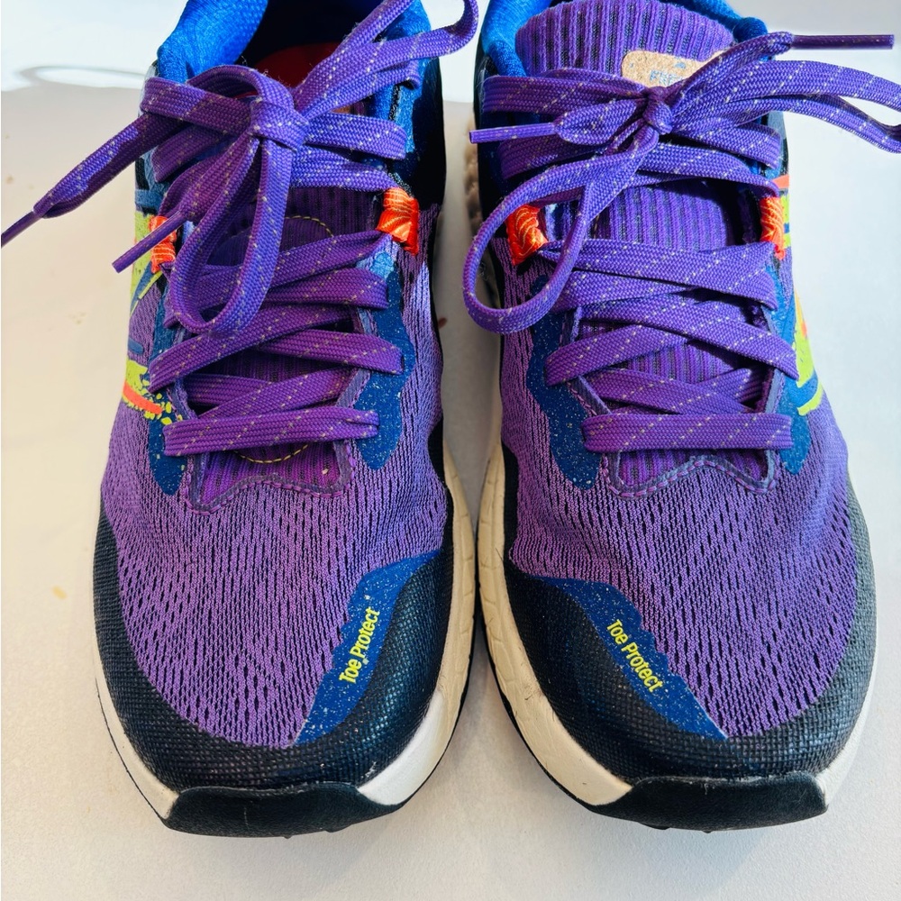 New Balance Fresh Foam X Hierro V6 Trail Running Sneakers color purple/poppy 8.5 - Picture 8 of 10